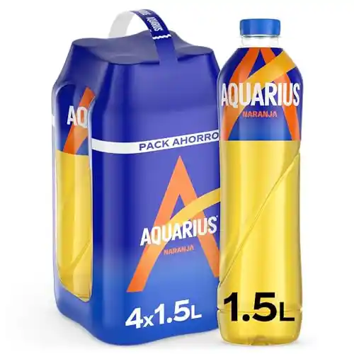 Pack 4x1,5L botellas de Aquarius Naranja