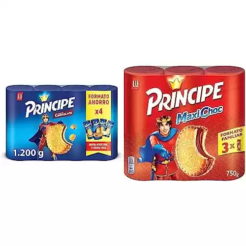 Pack 4x300g Galletas Príncipe Original + Pack 3x250g Galletas Principe Maxi Choc