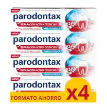 Pack 4x75 ml Pastas de Dientes Parodontax Reparación Activa de Encías Inflamadas, Sabor Menta Fresca