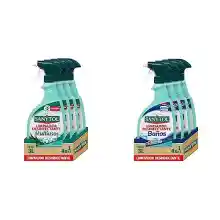 Pack 4x750ml Sanytol Limpiador Desinfectante Multiusos + Pack 4x750ml Limpiador Antical Baños