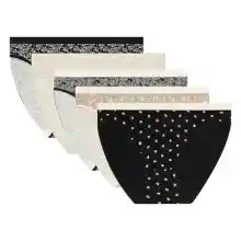 Pack 5 Bragas Dim de Algodón para Mujer con Cintura Suave