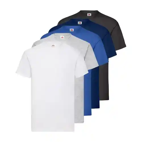 Pack 5 camisetas Fruit of the Loom Original básicas de algodón