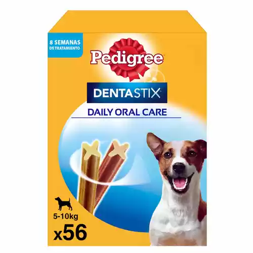 Pack 56x barritas Pedigree Dentastix - Snack Dental para la Higiene Oral de Perros Pequeños