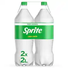 Pack 2 botellas de 2L Sprite Lima-Limón, Bajo en Azúcares y Calorías