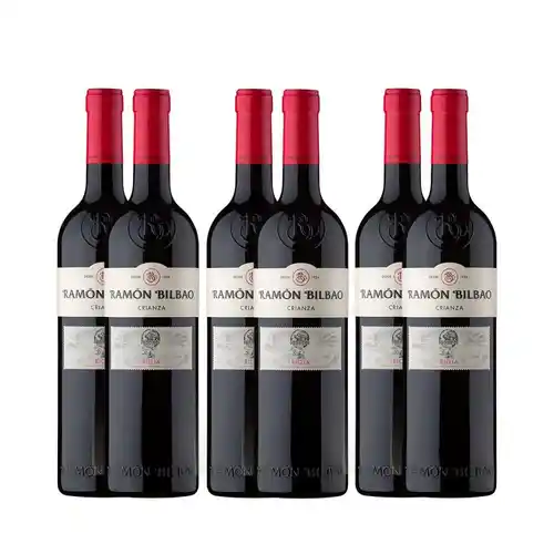 Pack 6 botellas de vino Ramon Bilbao Crianza