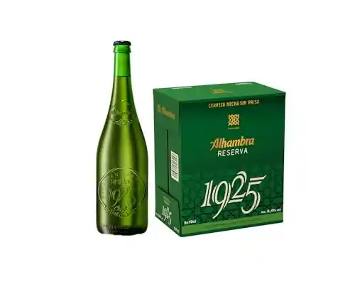 Pack 6 botellas GRANDES de cerveza 70 cl Alhambra Reserva 1925