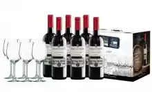 Pack 6 botellas Marqués de la Concordia Rioja + 6 copas