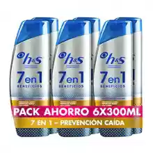 Pack 6 botes de H&S 7en1 Champu Anticaida 300ml