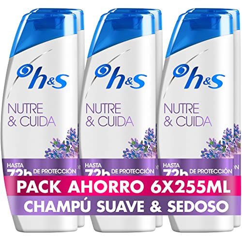 Pack 6 champús H&S Nutre & Cuida Champú Anticaspa 255ml