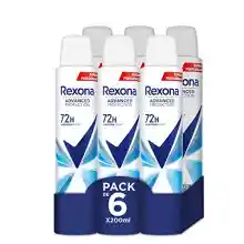 Pack 6 Desodorantes mujer Rexona Advance Protection Cotton Dry 200ml