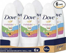 Pack 6 Dove Desodorante Roll On Invisible 50ml