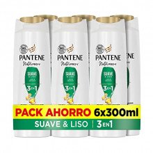 Pack 6 envases de Pantene Champú + Acondicionador + Tratamiento