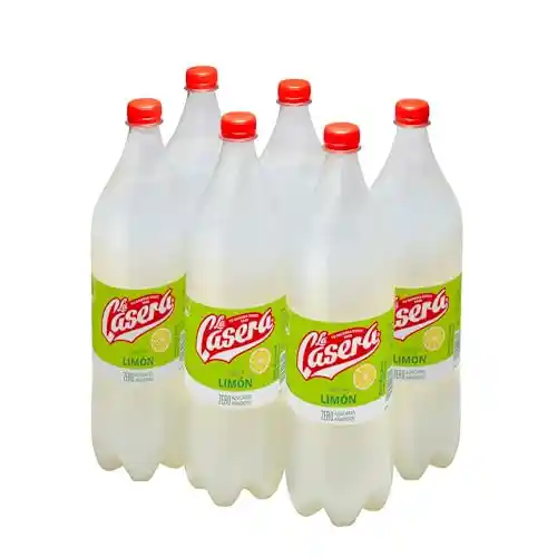 Pack 6 x 1,5L La Casera Limón - Refresco con gas de Limón con Cero Azúcares añadidos