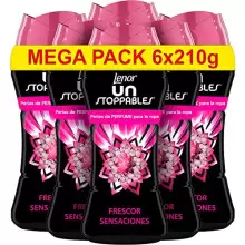 Pack 6 x 210g Lenor Unstoppables Perlas Lavadora Perfumadas, 90 Lavados