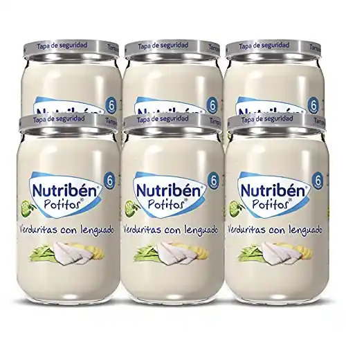 Pack 6 x 235 g Nutribén Potitos de Verduritas con Lenguado desde 6 Meses