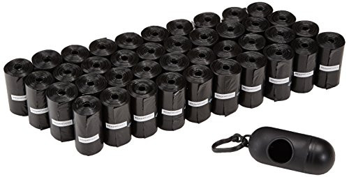 Pack 600 bolsas para excrementos de perro con dispensador y clip para correa Amazon Basics