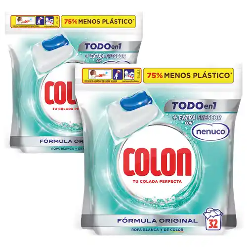 Pack 64 cápsulas Colon Nenuco Detergente para la lavadora