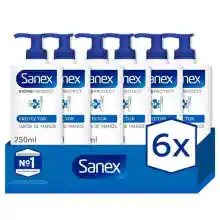 Pack 6x 250ml Jabón líquido de manos Sanex BiomeProtect Protector + ENVIO GRATIS HOY