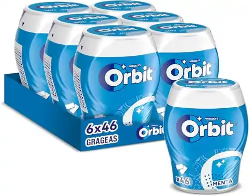 Pack 6x 46 Chicles Sin Azúcar Orbit Menta