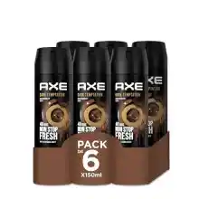 Pack 6x Axe Dark Temptation Desodorante 150ml