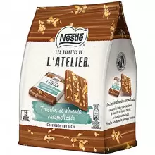 Pack 6x bolsas de chocolate con leche y almendras Nestlé Les Recettes