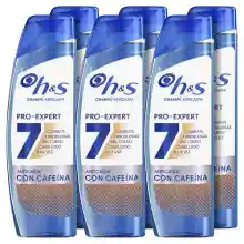 Pack 6x Champú Anticaspa Anticaída 300ml H&S Pro-Expert 7