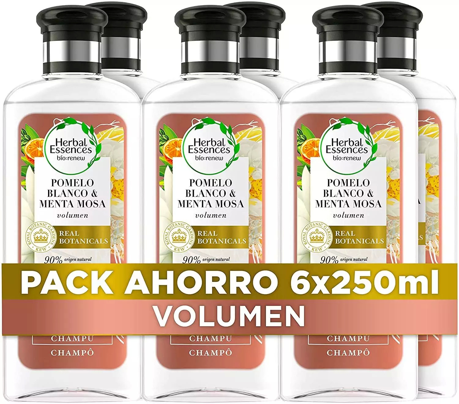 Pack 6x champús Herbal Essences bio:renew pomelo blanco y menta mosa