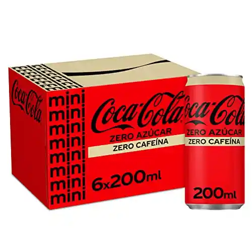 Pack 6x Coca-Cola Zero Azúcar y Cafeína 200ml