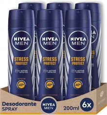 Pack 6x desodorante Nivea Men Stress Protect 200ml