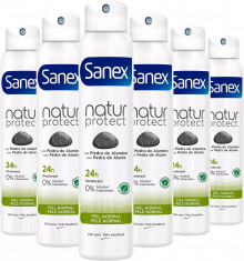 Pack 6x Desodorante Sanex Natur Protect Spray 200ml