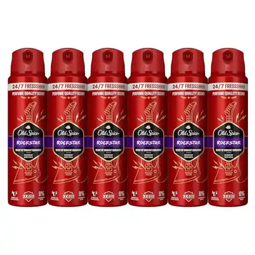 Pack 6x Desodorante Spray 150ml Old Spice Rockstar