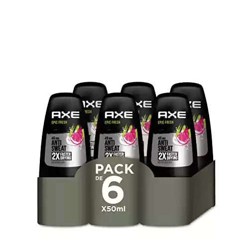 Pack 6x desodorantes Axe para Hombre Roll On Epic Fresh 50ml