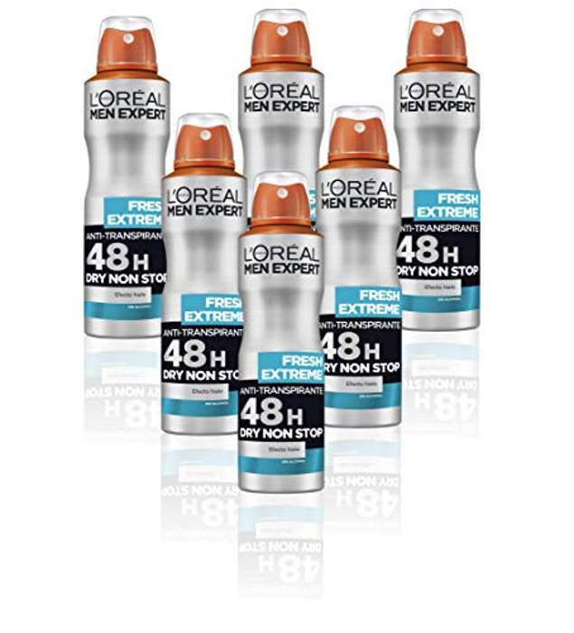 Pack 6x desodorantes L'Oreal Fresh Extreme spray