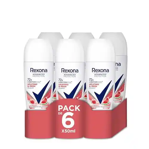 Pack 6x Desodorantes Rexona Advanced Protection Roll-On Mujer