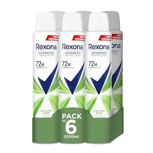 Pack 6x desodorantes Rexona ALOE VERA 72h 200 ml