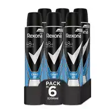 Pack 6x Desodorantes Rexona Invisible Cobalt Dry