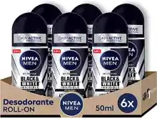 Pack 6x Nivea Men Black & White Invisible Original Roll-on