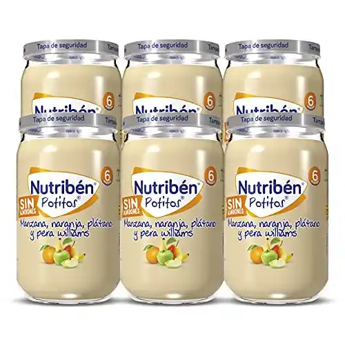 Pack 6x Nutribén potitos de frutas 235gr
