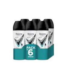 Pack 6x Rexona Invisible Aqua Desodorante Antitranspirante en Roll-on