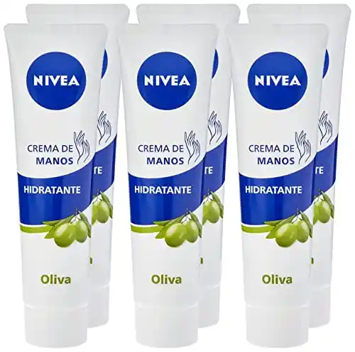 2 Packs de 6 x100ml Crema de Manos Hidratante Aceite de Oliva NIVEA (en total 12 tubos)