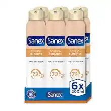 Pack 6x200ml Sanex Dermo Sensitive Desodorante Spray Antitranspirante