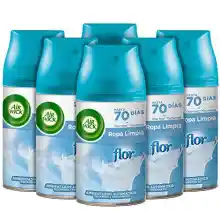 Pack 6x250ml Recambios Air Wick Freshmatic Flor Ropa Limpia