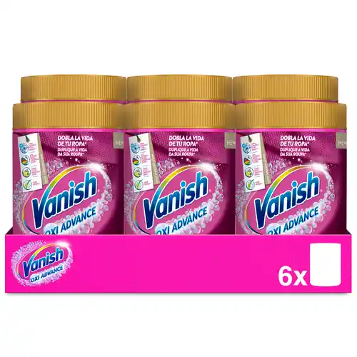 Pack 6x400gr Vanish Oxi Advance Quitamanchas: Elimina Olores y Evita Desteñidos
