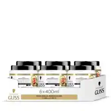Pack 6x400ml Mascarillas Gliss Total Repair para cabello seco
