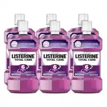 Pack 6x600ml Enjuagues bucales Listerine Total Care Menta Pura