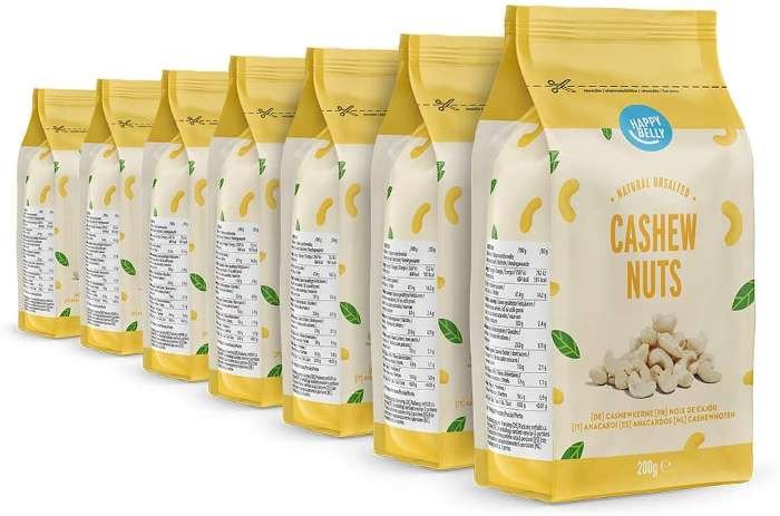 Pack 7 x 200gr Anacardos enteros Happy Belly