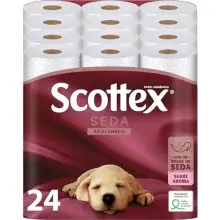 Pack 72 Rollos Papel Higiénico Scottex Seda Acolchado Triple Capa