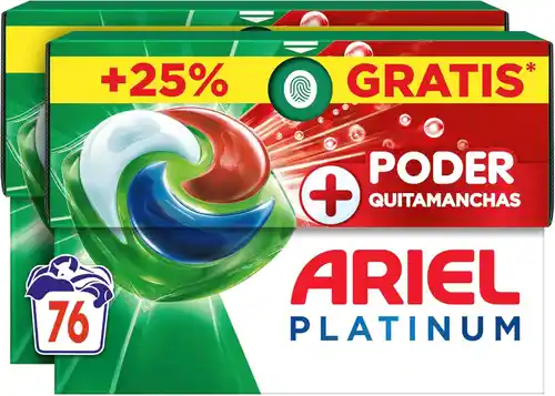 Pack 76 Cápsulas Lavadora Ariel Pods Platinum