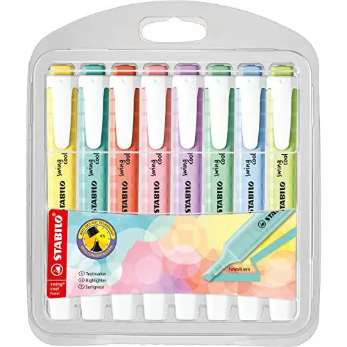Pack 8 marcadores STABILO swing cool Pastel Edition