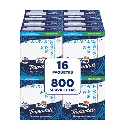 Pack 800 servilletas doble capa Foxy Trapuntati